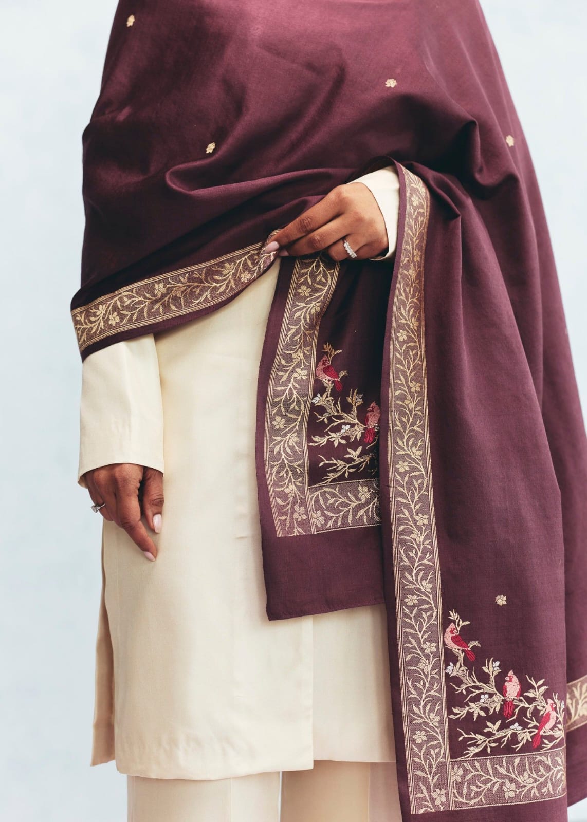 Silk Embroidered Dupatta