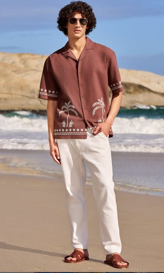 Silk Embroidered Shirt